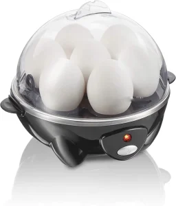 Electric Poacher Omelet Eggs Soft Medium Hard Boiled Egg Boiler Cooker with Auto Shut off and Buzzer Measuring Cup Included