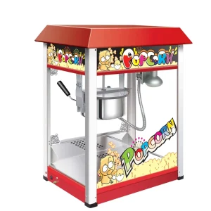 Electric Popcorn Machine 8oz Commercial Popcorn Maker Tempered Glass Lid and Non Stick Coating