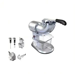 Electric Portable Double Blades 380W Stainless Steel Two Blade Ice Crusher Snow Cone Machine Ice Shaver for Home and Commercial
