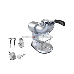 Electric Portable Double Blades 380W Stainless Steel Two Blade Ice Crusher Snow Cone Machine Ice Shaver for Home and Commercial