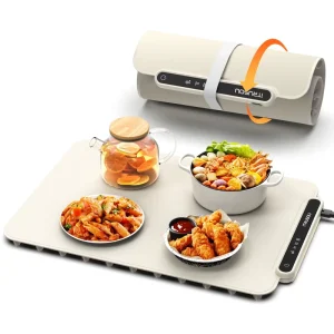 Electric Portable Hot Plate RV Ready Square Silicone Soft Heating Insulated Folding Design with Automatic Shut-Off