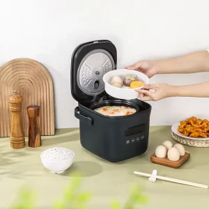 Electric Portable Household Mini Smart Rice Cooker Mechanical Timer Control Underpan Heating Non Stick Inner Pot Outdoor
