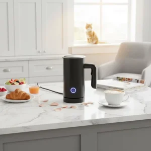 Electric Portable Plastic Housing 500W 4 in 1 Automatic Milk Frother Steamer Chocolate Milk Maker Household
