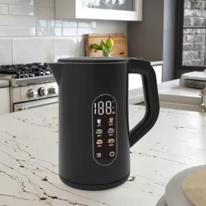 Electric Portable Stainless Steel Kettle 1.7L Capacity 2200W Digital Control Automatic Shut off Boil Dry Protection Household