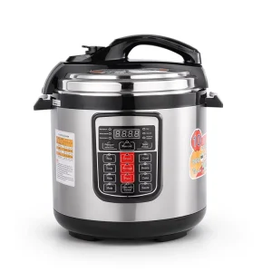 Electric Pressure Cooker Smart Rice Cooker 6L Stainless Steel 3D Surround Heating 8 Speed Adjustment with Pot Cover