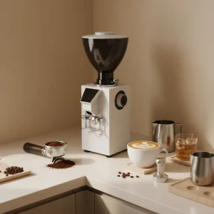 Electric Professional 64mm Flat Burr Commercial Espresso Coffee Grinder Speed Adjustable Coffee Bean Grinder