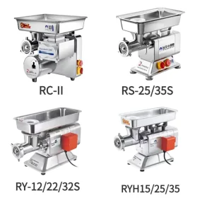 Electric RC II 159 2 in 1 1500W Commercial Meat Grinder Slicer 180rpm Stainless Steel 1 Year Warranty for Butcher Shop