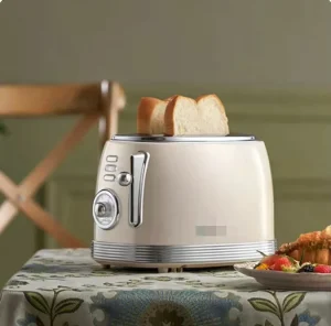 Electric Retro Oven Bread Toaster 6 Browning Levels Defrost Reheat 800W for Hotel Household