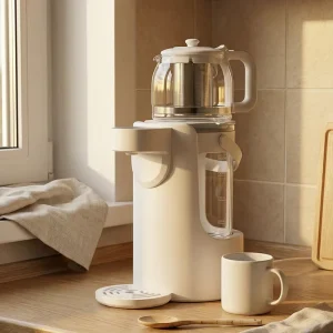 Electric Samovar Tea Maker for Home Digital Control Fast Heating Tea and Boil Water Glass Electric Kettle Samovar Double Turkish
