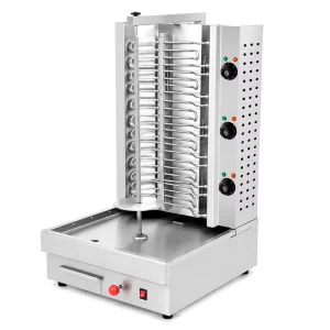 Electric Shawarma Grill Machine Doner Kebab Vertical Rotisserie Gyro Grill Commercial Snacks 9000W for Restaurant Kitchen