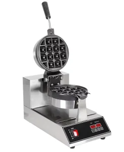 Electric Single Belgian Waffle Maker Stainless Steel 1200W