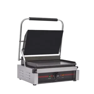 Electric Single Flat Plate Grill Sandwich Toaster Press Panini Maker Contact Grill Machine Commercial
