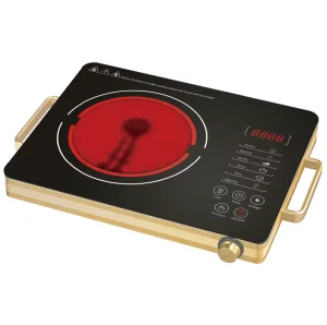 Electric Single Infrared Burner Hot Plate Cooktop with Stainless Steel Base Infrared Cooker