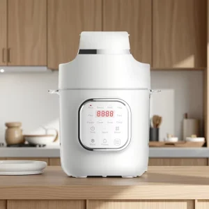 Electric Small Household Baby Food Maker Steamer and Blender with 5-Speed Settings and Food Grade Plastic Housing