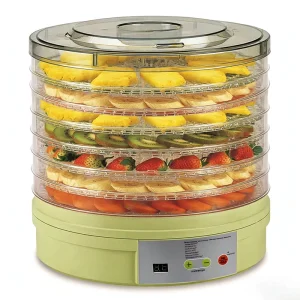 Electric Small Scale Plastic Food Dehydrator Machine Digital Control Energy Efficient Class Multi-functional Home Use 5-Tray