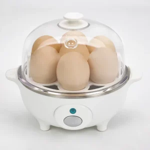 Electric Smart Compact Noise Free Plastic Housing Egg Steamer for 1 7 Eggs Fast Easy Breakfast Household Use