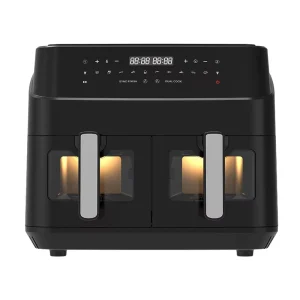Electric Square Modern Home Kitchen Appliance Digital Control Air Fryer with Double Basket Non Stick Energy Saving