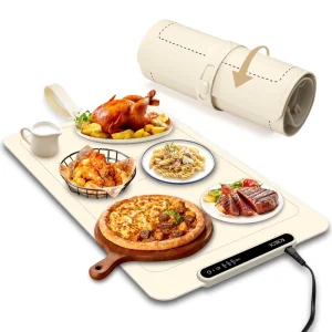 Electric Square Silicone Soft Bottom Warm Cutting Board Automatic Constant Temperature Heating Portable Household Food