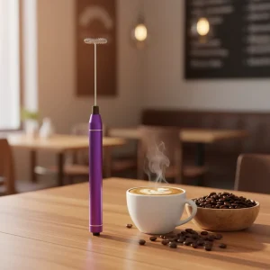 Electric Stainless Steel 304 Eco Friendly Automatic Milk Frother with 2 AAA Batteries (Not Included) for Cafe Use