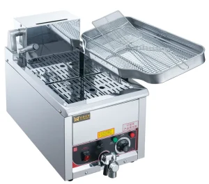 Electric Stainless Steel Countertop Multifunctional Single Tank Deep Fryer Machine 220V French Fries Food Truck
