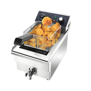 Electric Stainless Steel Deep Fryer with Timer Function for Commercial Use