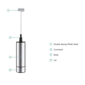 Electric Stainless Steel Handheld Milk Frother