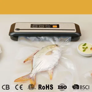 Electric Stainless Steel Household Food Vacuum Sealer App Controlled Low Noise Quick Suction Multiple Vacuum Packing Machine