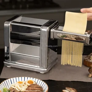 Electric Stainless Steel Pasta Cutter and Dough Roller With Safty Cover