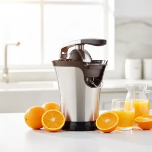 Electric Stainless Steel Plastic Citrus Juicer Quiet Motor 260ML Capacity Household Use Multi Language (English Spanish)