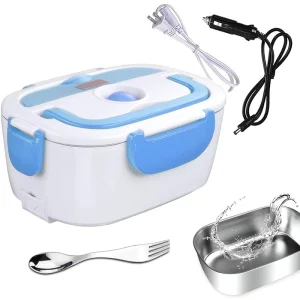Electric Stainless Steel Portable Lunch Box for Office and Home Use