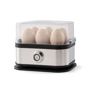 Electric Stainless Steel Small Mini Portable Egg Cooker Boiler Kitchen Steamed Egg Maker Household Breakfast Appliance 200W