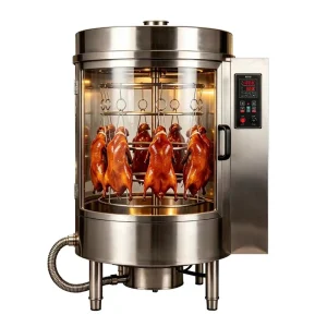 Electric Stainless Steel Tempered Glass Roasted Chicken Rotisserie Oven Commercial Cooking Equipment