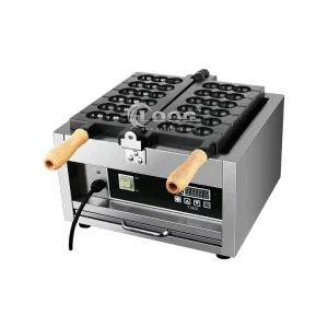 Electric Stainless Steel Waffle Stick Machine with Adjustable Thermostat Non-Stick Surface for Hotel Use