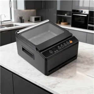 Electric Stainless Steel Wet Food Vacuum Sealer Professional Home Use High Performance Automatic 1.0L Built In Household