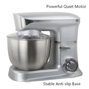 Electric Stand Mixer 1300W Stainless Steel Planetary Household with Mixing Bowl & Accessories