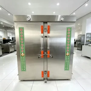 Electric Steam Cabinet Casters Mobile Food Steaming Unit Precise Temperature Control Commercial Rice Steaming Meal Preparation