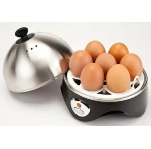 Electric Steam Stainless Steel Egg Boiler for 7 Eggs Fast Quick Mini Boiled Egg Cooker Machine