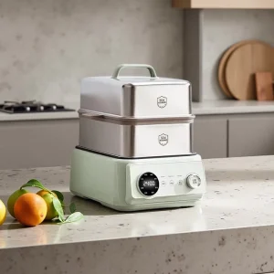 Electric Steamer 110V 15L Large Capacity Stainless Steel 3 Tier Steamer Pot Hot Pot Steamer Fast Steam for Home Taiwan Export