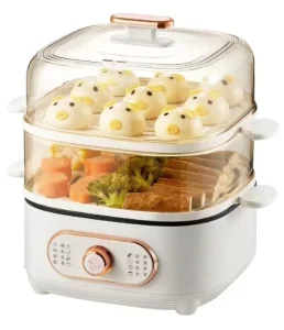 Electric Steamer Pot Multifunction Steamer Cooker for Breakfast, Hot Pot and Steaming