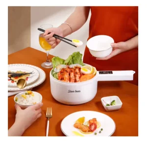 Electric Steamer for Rice Cooking with Plastic Steamers