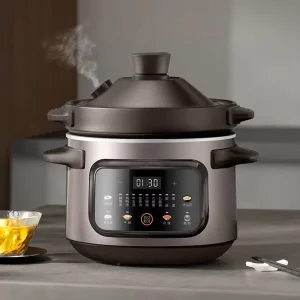 Electric Stew Pot 4/5 Quart Automatically Porridge Cooking Clay Programmable Multi Sous Vide Hot Electric Slow Cooker Pot