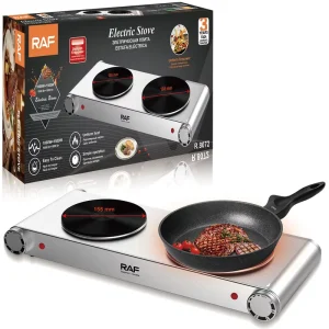 Electric Stove Dual Burner 2500W with Uniform Heat Design for Fast Cooking and Stable Performance