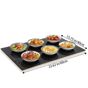 Electric Stove Household Outdoor Use Adjustable Temperature Stainless Steel Hot Plate Food Chaffing Dish Buffet Tray Warmer