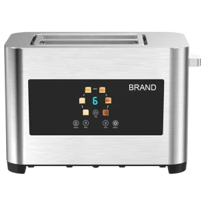 Electric Touch Screen Stainless Steel Automatic Pop up 2 Slice Bread Toaster Custom Logo Household Hotel Use Sandwich