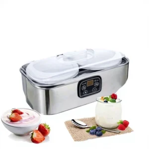 Electric Two Cup 2L Yogurt Maker with LCD Display Jam Ice Cream and Pudding Breakfast Functions Homemade Fermentation Machine