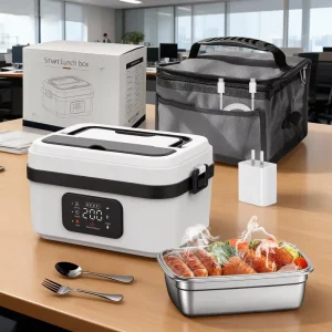 Electric USB Heating Lunch Box Stainless Steel 1L Cross Border Portable Insulated Fast Heating