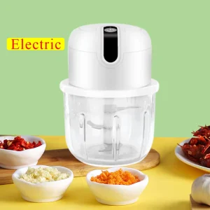Electric Vegetable Chopper Mini Garlic Smasher Food Processor 250ml USB Rechargeable Portable Chopper for Kitchen CE RoHS