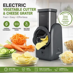 Electric Vegetable Cutter Cheese Grater Salad Maker for Kitchen Carrot Shredder Food Processor