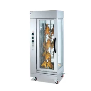 Electric Vertical Chicken Rotisserie EB 206 Stainless Steel Grade 304 7.3kW
