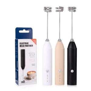 Electric Wireless Handheld ABS Milk Frother with Coffee Frothing and Egg Beating Functions Built in lithium battery